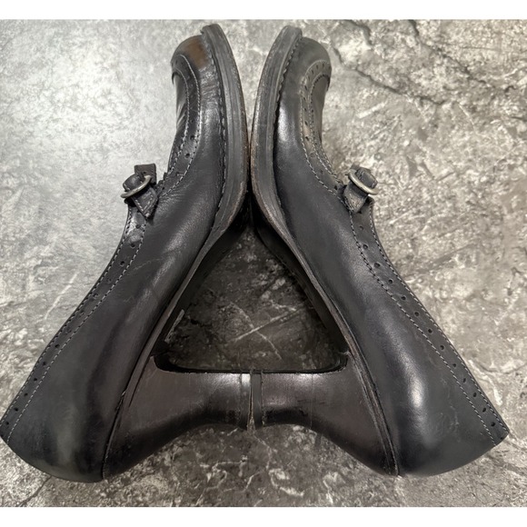 Neosens Womens Chunky Heel Mary Jane's Leather Made In Spain Black Sz 40/9.5 - Picture 4 of 13